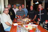 Brian Casity, Dale Jackson, Jim Garbee, Bobby Debarge, Joel Harris, Matt Coleman and John Padgett at Chili's in Smyrna