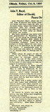 1937 - obituary for my grandfather John Theodore Boyd 1871 - 1937