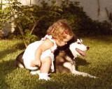 1978 - Karen and our Siberian Husky Sitka