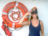 2003 - Dawn Landes, daughter of CWO4 (BOSN) Donald L. Landes, USCG Retired (deceased) onboard CGC EAGLE