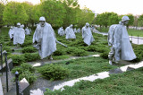 Stainless steel statues by Frank Gaylord, Korean War Veterans Memorial, Washington, D.C.