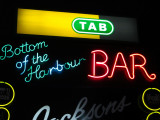 Sydney Bottom of the Harbour Bar Neon