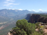 Look back to the La Sal Mountains