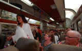 Fashion show in train back to Ollantaytambo
