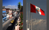 Arequipa with Chachani volcano in the backround