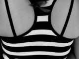 T-shirt of girl in B&W