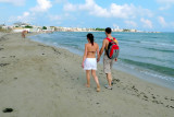 Walking on the beach