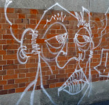 Faces on the walls
