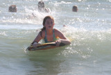 Hailey on the boogie board