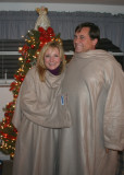 cat and dug snuggie