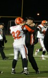 celebrating the win