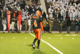 brandon waits for first kickoff of the game