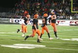 defense celebrates fumble recovery