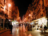 Lisbon street at night