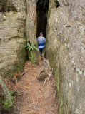 Beginning of the crack - entrance to the cave