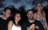 Ben, Amy, myself and Kim on roof deck of Casa Papaya