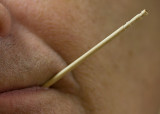 Toothpick in use