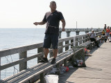 Fisherman on Coney Island fishing pier