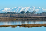San Gabriel Mountains from Bolsa Chica in snow