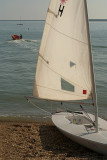 Sailboat on the Shingle and Dinghy at Sea