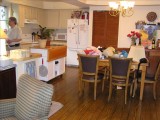 BEFORE  From the family room, looking into kitchen.