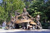 Young Boy Visiting Alice in Wonderland