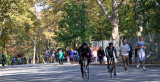 Bicylists & Runners on CPW Roadway