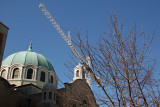 Ukranian Church & Construction Crane