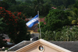 Honduran Flag flying proudly over the municipal building