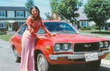 Her first car - a much loved Mazda 808