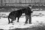 HURLEY AND CONNOR WITH WHAT IS LEFT OF THE SNOW