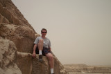Mr Bob siting on Khufus Pyramid