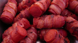 bacon-wrapped sausages