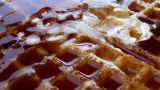 waffle with maple syrup