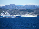 Close encounter between Royal Yacht Ks Norge