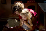 Aunt Amy reads to Anna