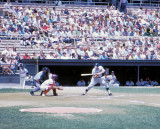 Harmon Killebrew checks his swing.
