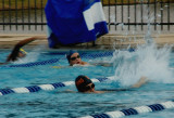 Slow Shutter Splashing Swimmers