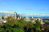 Seattle skyline and Elliott Bay from Queen Anne Hil