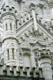 Medieval construction in the middle of Michigan Ave., Water Tower, Chicago