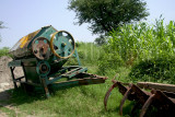 Thresher and plough