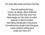 Ten Years After Adam and Eve's First Kiss
