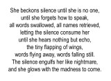 She Beckons Silence