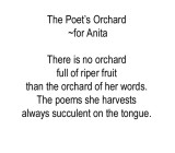 The Poet's Orchard