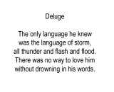 Deluge: The Language of Storm