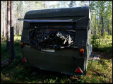 Old camper now used as a photo-hide