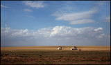 Tents in the desert close to Deir ez-Zor