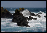 Cliff outside the harbour in Santa Cruz