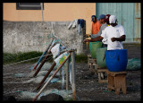 Prepairing fishing lines in Punta Delgada