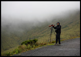 Per Forsberg birdwatching at Lagoa Branca